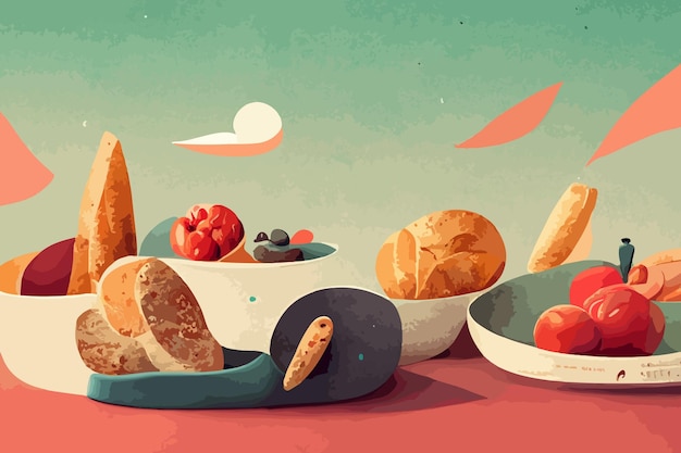 Ilustracja koncepcja światowego dnia żywności