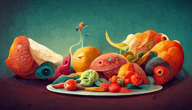 Ilustracja koncepcja światowego dnia żywności