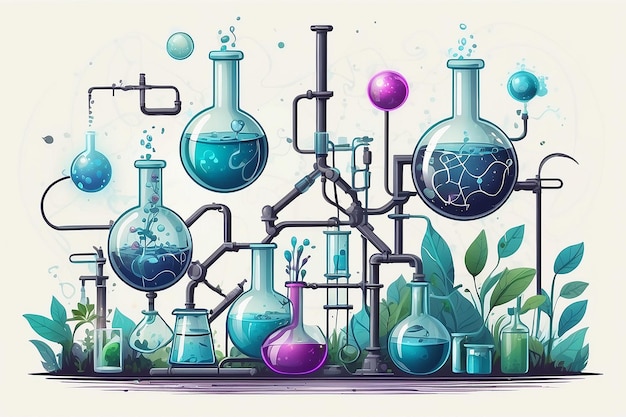 Ilustracja koncepcji chemii mózgu