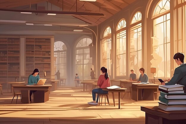 Ilustracja koncepcji egzaminu wstępnego do college'u