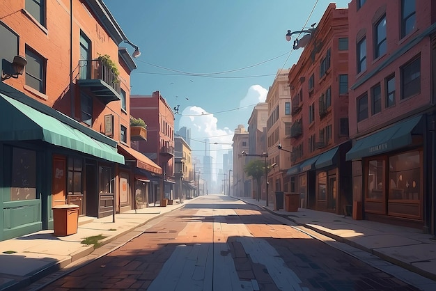 Ilustracja koncepcji pustej ulicy