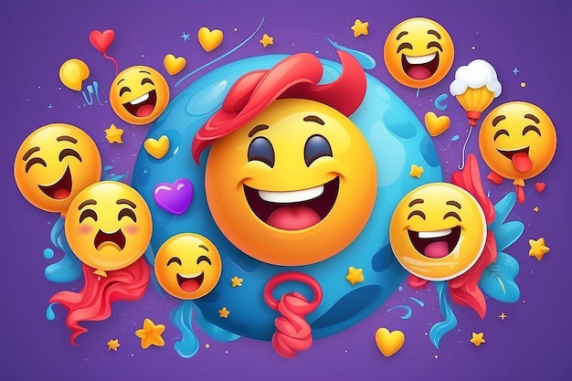 Ilustracja koncepcji Światowego Dnia Emoji