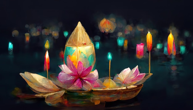 Ilustracja koncepcyjna Loy Krathong