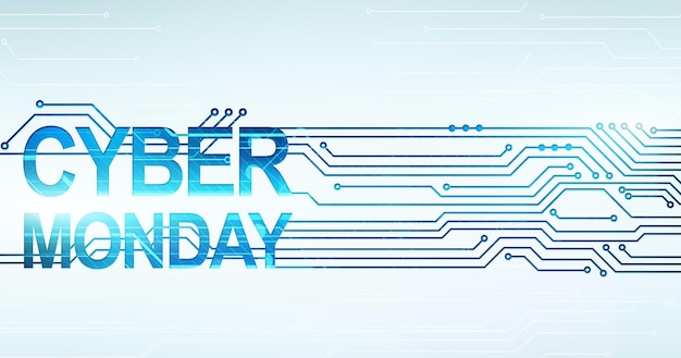 Ilustracja koncepcyjna sprzedaży Cyber Monday