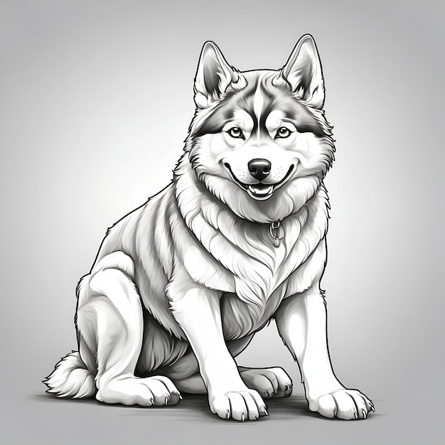 Zdjęcie ilustracja konstrukcji syberyjskiego husky