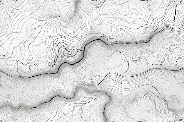 Ilustracja konturów map topograficznych