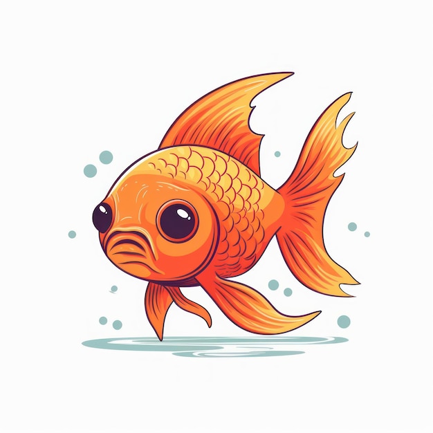 Ilustracja kreskówkowa przedstawiająca rybę