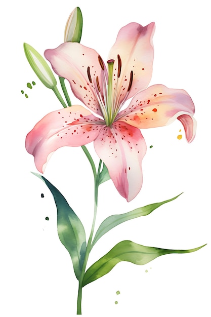 Ilustracja kwiat z żywym schematem kolorów Kwiat pędzla olejnego