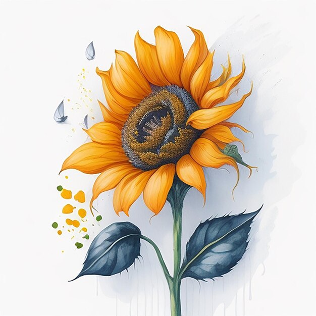 Ilustracja kwiatów akwarelowych