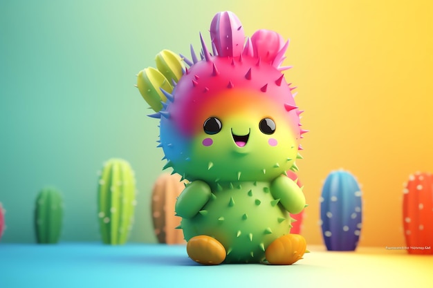 Ilustracja ładny kaktus