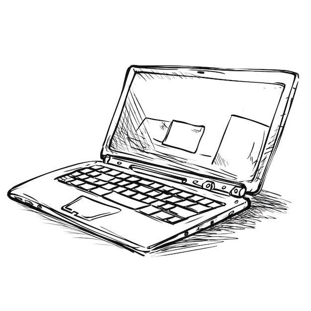 Zdjęcie ilustracja laptopa