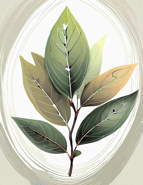 Ilustracja laurowego drzewa