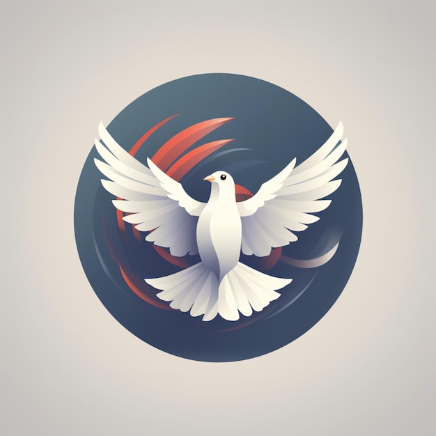 Zdjęcie ilustracja logo gołębia pokoju generatywna sztuczna inteligencja