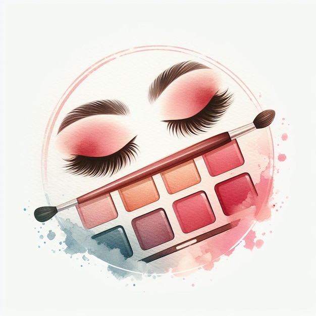 Ilustracja logo produktu makijażowego