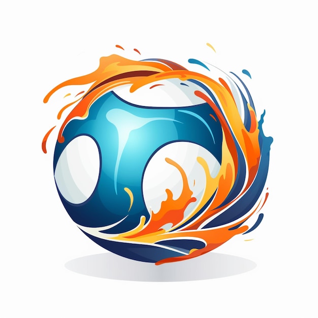 Ilustracja logo siatkówki z odizolowanym tłem