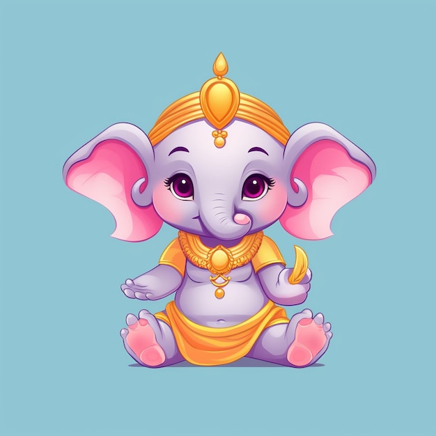 Ilustracja Lorda Ganesha dla Ganesh Chaturthi Ai Wygenerowano