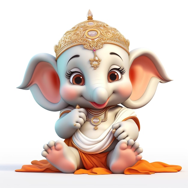 Ilustracja Lorda Ganesha dla Ganesh Chaturthi Ai Wygenerowano