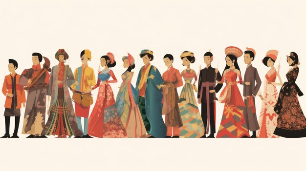 ilustracja ludzi z różnych kultur