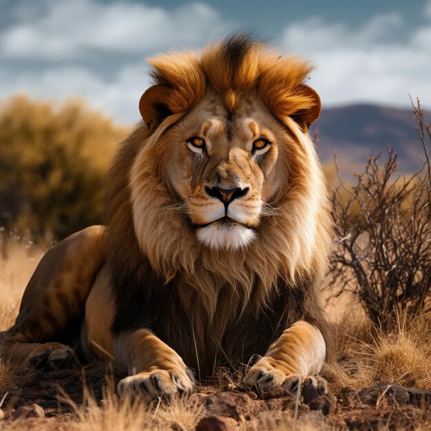ilustracja lwa w strzelaninie dzikiej przyrody przez Sony A7R