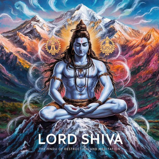 Ilustracja Maha Shivratri Pana Śiwy Ilustracji dla maha Shivaratri