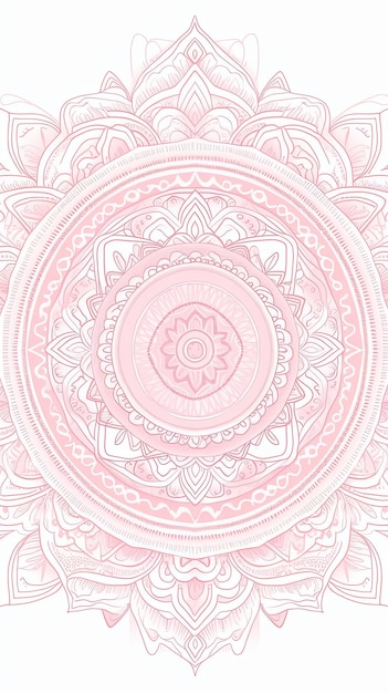 Zdjęcie ilustracja mandala w kolorze różowym