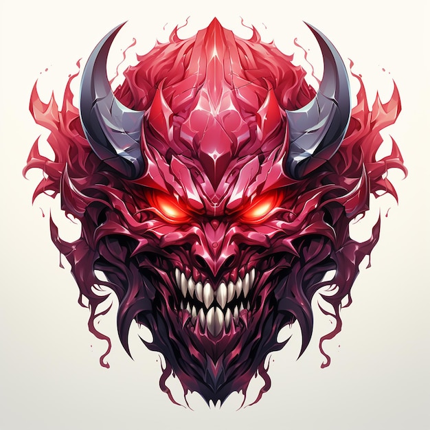 ilustracja maskotki potwora diabła