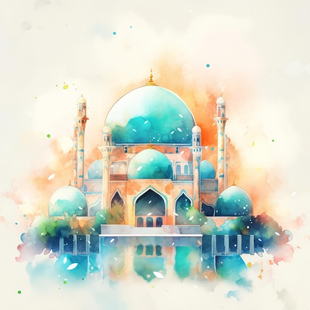 Zdjęcie ilustracja meczetu gradientowego