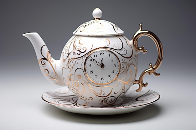 Zdjęcie ilustracja metody opóźnienia czasu szkic wykwintnej porcelany generative ai
