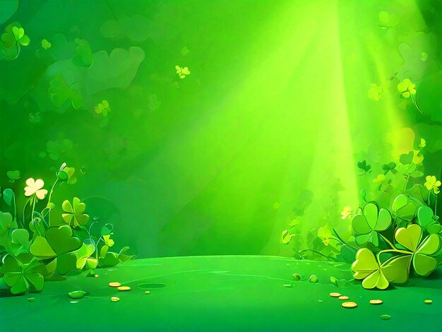 ilustracja miękkiego zielonego obrazu tła St. Patrick's