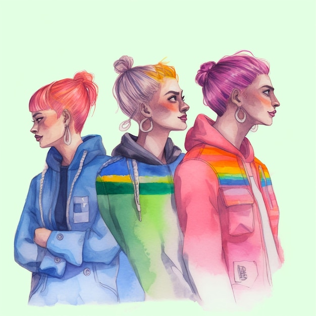 Ilustracja miłości LGBTQ