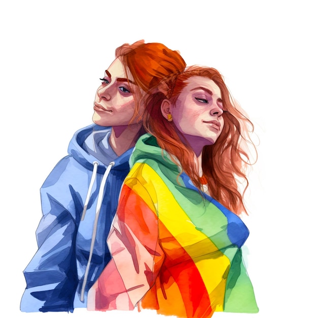 Ilustracja miłości LGBTQ