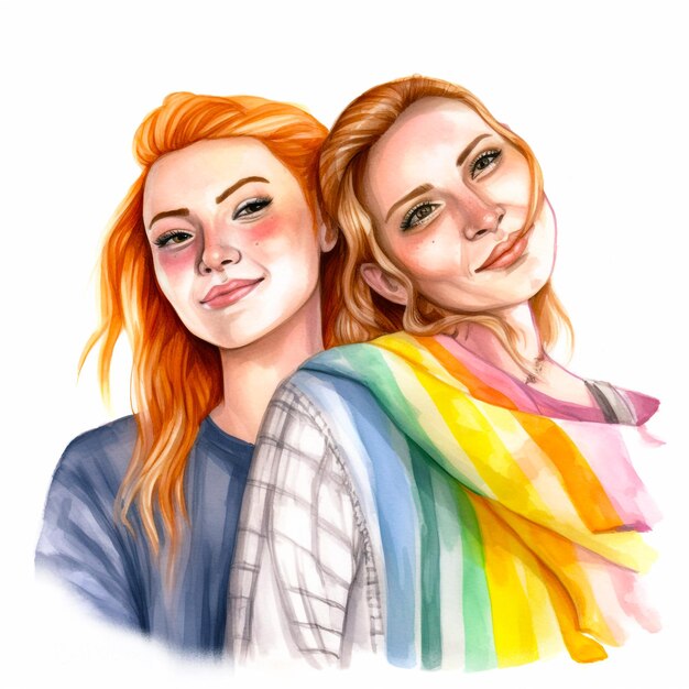 Zdjęcie ilustracja miłości lgbtq