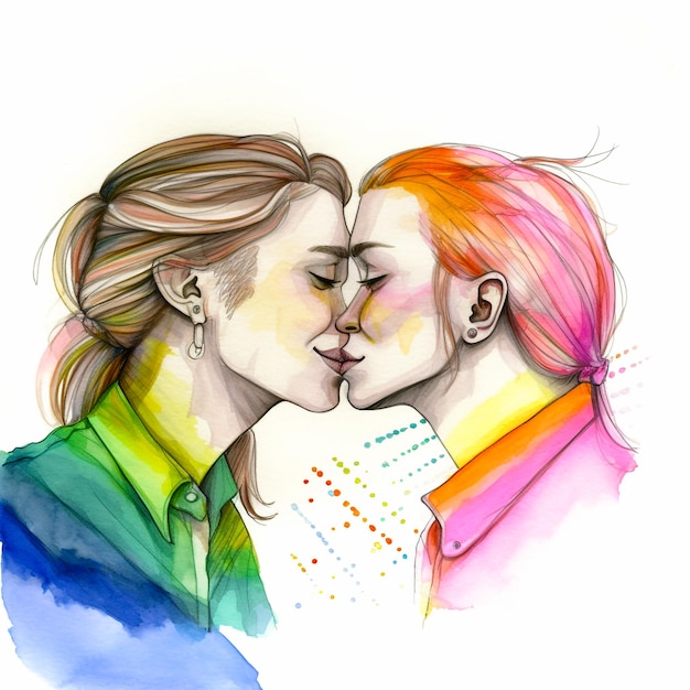 Zdjęcie ilustracja miłości lgbtq