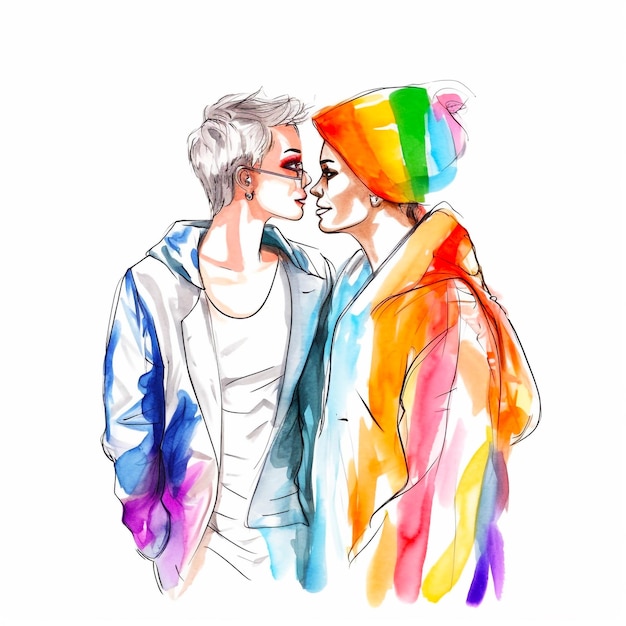 Ilustracja miłości LGBTQ