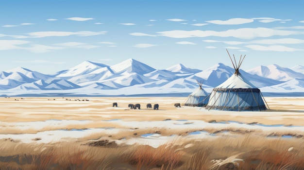 ilustracja mongolskiej tekstury nowoczesne tło