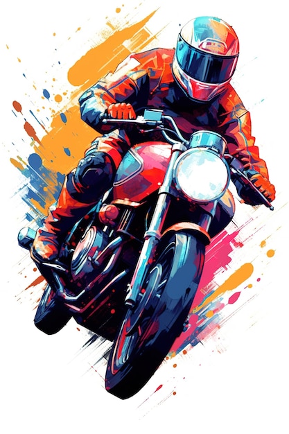 Ilustracja motocyklu retro