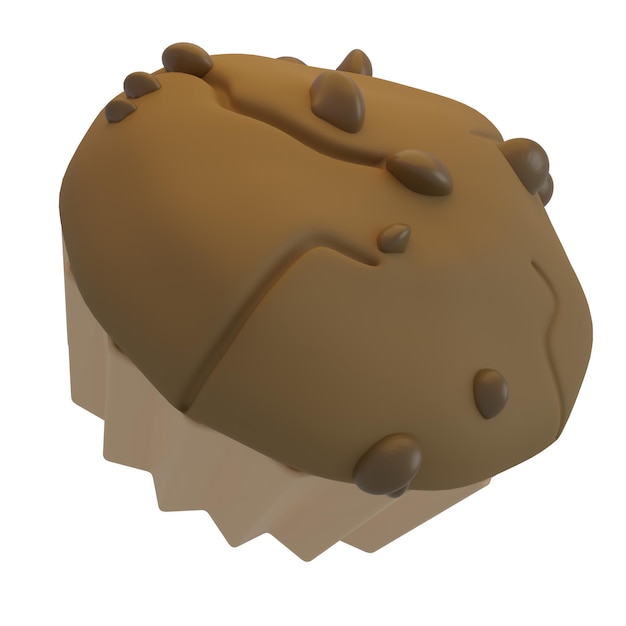 Ilustracja Muffin 3D