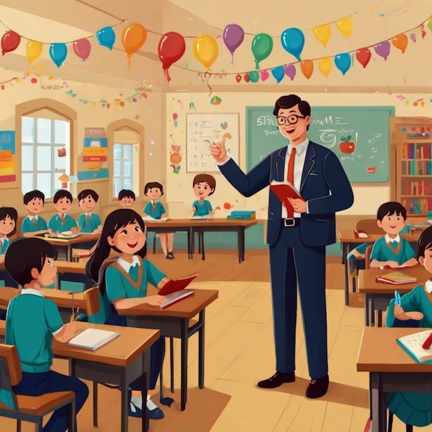 Ilustracja na Międzynarodowy Dzień Nauczyciela