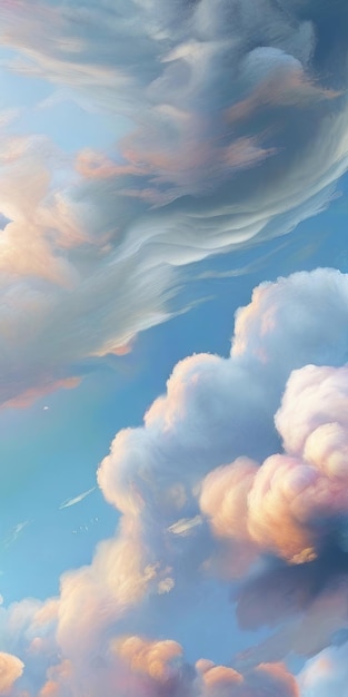 Ilustracja nieba i chmur