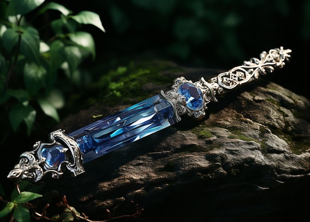 ilustracja niebieskiego diamentu miecza