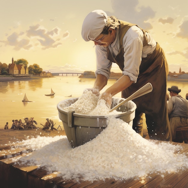 Ilustracja o soli końcowej w opracowaniu Salt Maldon