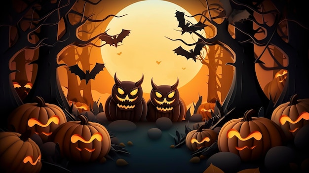 ilustracja o tematyce Halloween