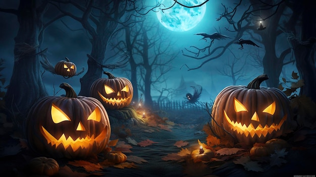 ilustracja o tematyce Halloween