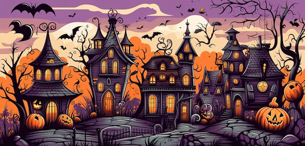 ilustracja o tematyce Halloween