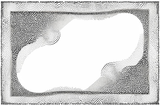 Ilustracja obramowania ramki z kropkami w półtonach