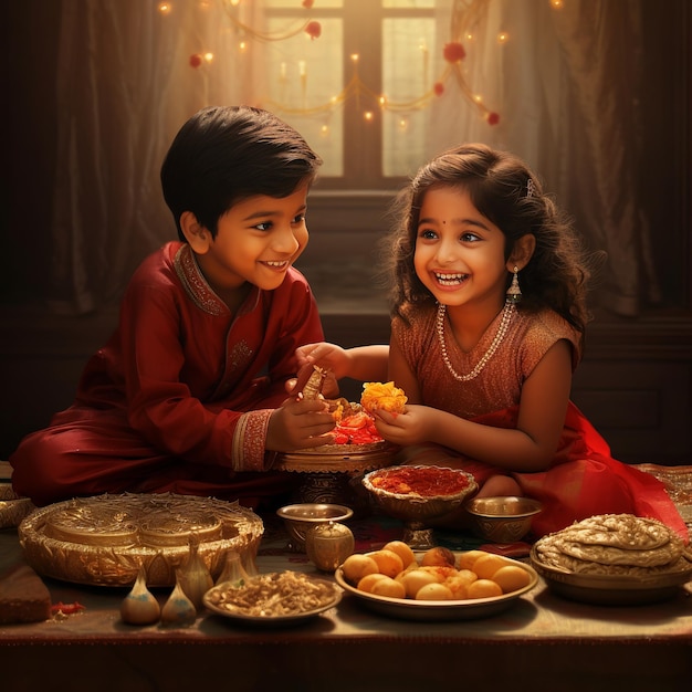 ilustracja obrazu bhai dooj