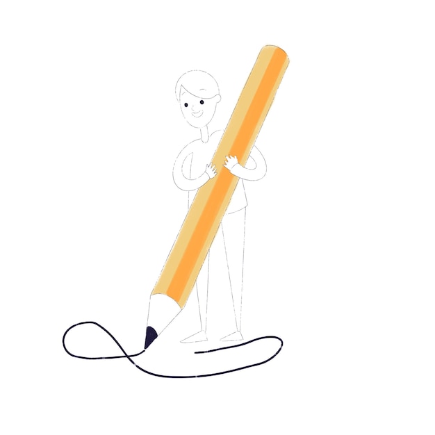 ilustracja osoby piszącej