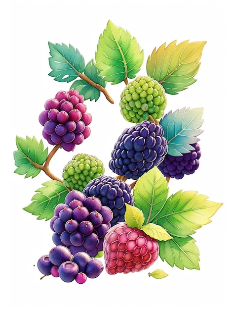 ilustracja owoców czarnobrązu