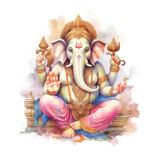 Ilustracja Pana Ganesha dla Ganesh Chaturthi Ai Generated