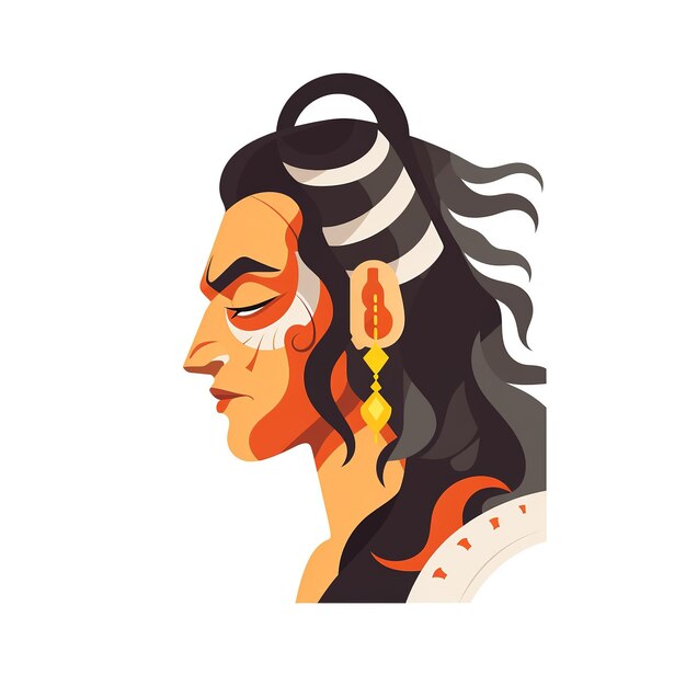 Ilustracja Pana Shivy na miesiąc Savan lub Maha Shivratri Generative Ai